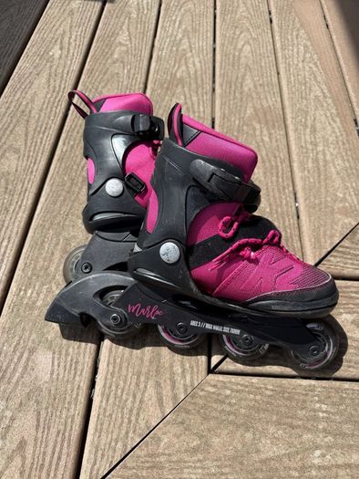 Adjustable K2 Marlee Girls Inline Skates - Pink/Black - Size 32/37
