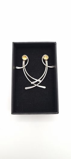 925 vintage Sterling silver and topaz studs