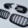 BMW 3 Series E90 E91 Lci Kidney Grilles & Mirror Covers Set Brand New Image 2