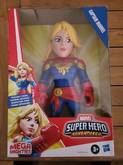 Captain Marvel Marvel Super Hero Adventures Mega Mighties Figure 10 Inch Boxed