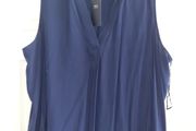 PLUS SIZE (24) M&amp;S Navy Sleeveless Top. New