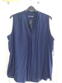 PLUS SIZE (24) M&S Navy Sleeveless Top. New