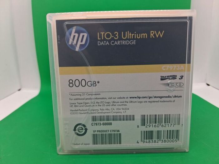 Postage - Lot of 5 X HP LTO3 Ultrium RW C7973A 800GB Data Cartridge.
