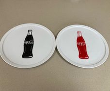 Coca Cola Pizza plate set