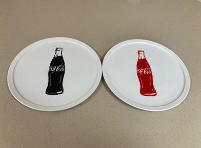 Coca Cola Pizza plate set