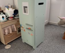 wooden kids fridge