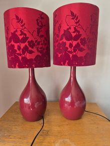 Red / Burgundy Bedside Lamps