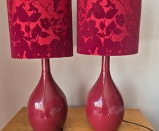 Red / Burgundy Bedside Lamps