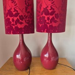 Red / Burgundy Bedside Lamps