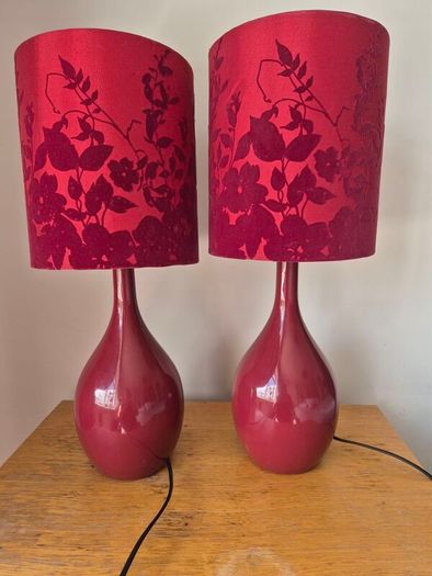 Red / Burgundy Bedside Lamps