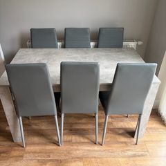 Table and 6 chairs