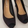 MARYPAZ black nubuck peep toe heels 40 (Fit 7Uk) Image 7