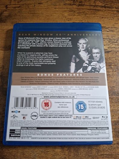 "Rear Window" (1954) Blu-ray - free standard postage