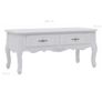 Coffee Table 100x50x46 cm White Image 4