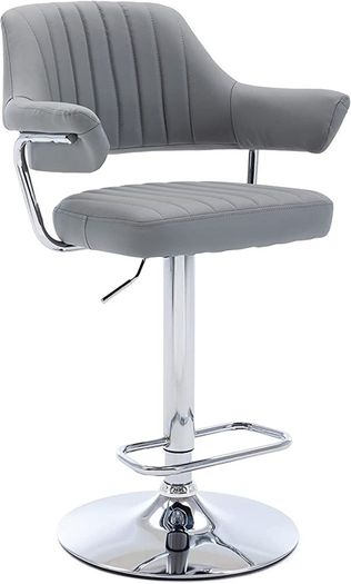Modern Emper Padded Swivel Faux Leather Breakfast Kitchen Bar Stool Pub Barstool MULTIPLE COLOURS AVAILABLE (FREE POSTAGE)