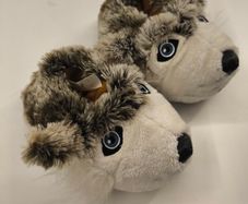 Kids Slippers Wolf Design  Size 28/29