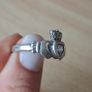 925 silver cladding ring with heart shaped stone size R Image 3