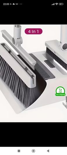 4 in 1 broom and dustpan set