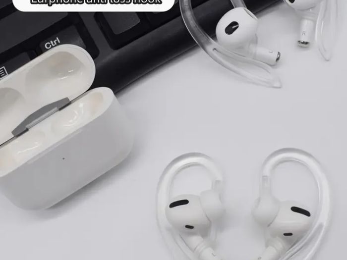 Transparent Ear Hook for AirPods Earhook TPU Anti-Lost Ear Hanging Accessories Compatible with AirPods 1/2/3 Free inspection