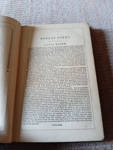 Rare Find 1870s The Poetical Works of Thomas Moore. Cameron & Ferguson. Antique.