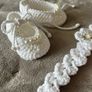 baby shoes and matching headband Image 5