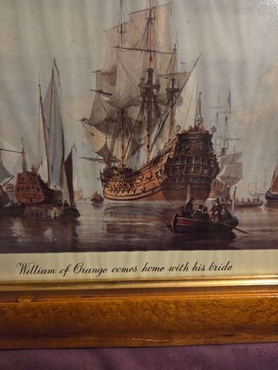 "William of Orange comes home with his bride" Framed print