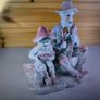 Vintage Porcelain Man with a Girl Eating WaterMelon God Log Image 5