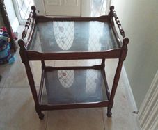 wooden trolley