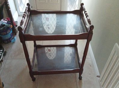 wooden trolley