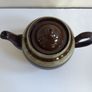 Fabulous Mid-Large Brown Betty Teapot, by Alcock, Lindley and Bloore, With Mint Green Mottled Stripes, Holds One Litre/ 1.75 Pints Image 8