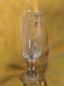Vintage Irish Coffee Stem Glass Recipe Whiskey,Sugar,Coffee,Cream