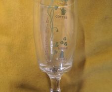 Vintage Irish Coffee Stem Glass Recipe Whiskey,Sugar,Coffee,Cream