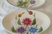 A Pair of E Radford Art Deco Hand Painted Plates