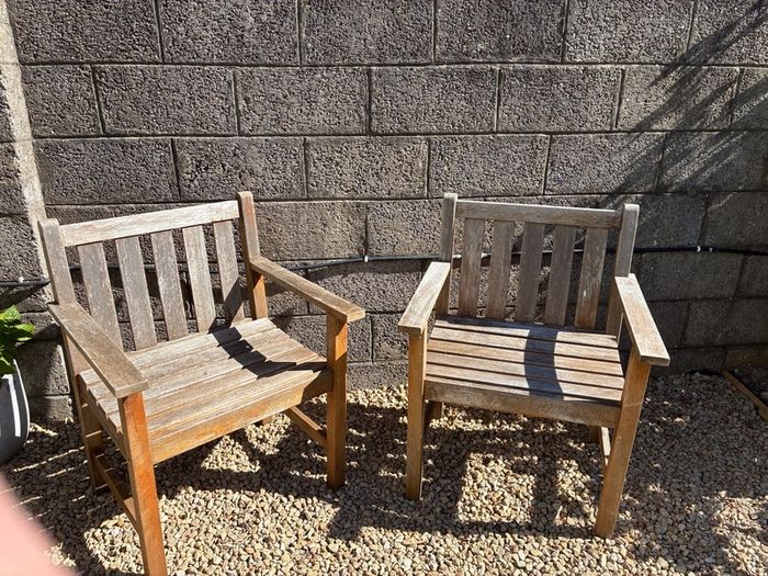 Two Garden Chairs with cushions included