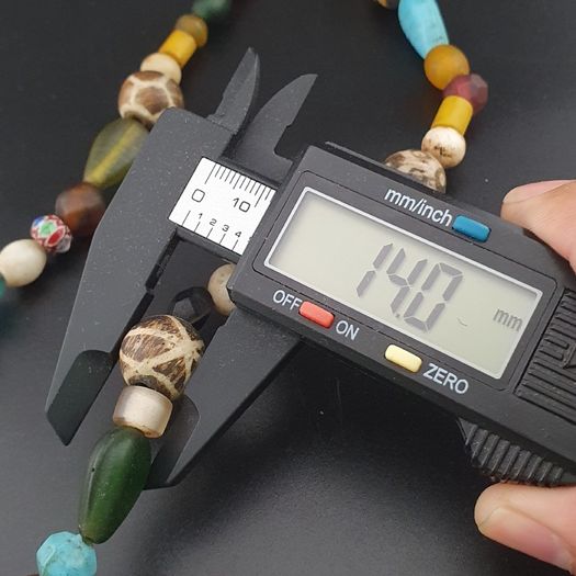 Rare Vintage Asian African Pumtek Pyu Glass Bead Necklace