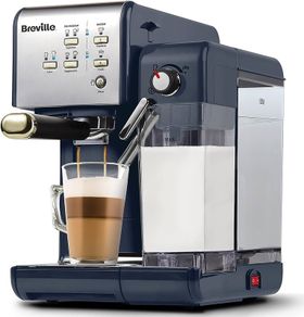 FREE EXPRESS SHIPPING Breville One-Touch CoffeeHouse Coffee Machine | Espresso, Cappuccino & Latte Maker | 19 Bar Italian Pump | Automatic Milk Frother | ESE Pod Compatible