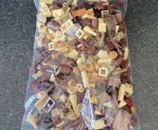 LEGO brown and tan pieces