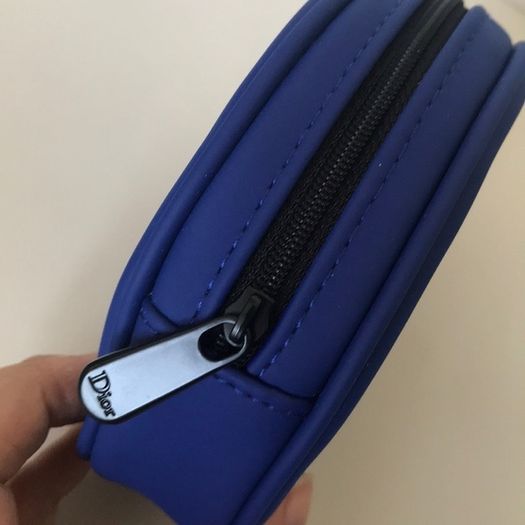 Dior beauty royal blue round Makeup bag pouch