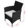 9 Piece Rattan Garden Dining Set with Cushions Image 6