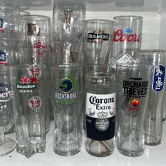 Samuel Adams Boston Lager Beer Pint Glass bulmers Tiger beer Official Pint Glass guinness coors  hop house 13 Heineken Carlsberg smithwicks orchard thieves Rockshore cider Galway hooker tuborg corona