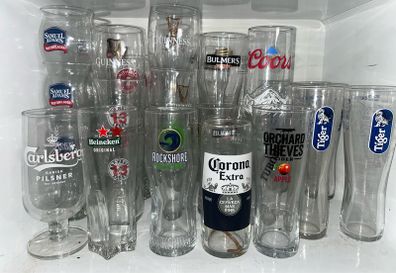Samuel Adams Boston Lager Beer Pint Glass bulmers Tiger beer Official Pint Glass guinness coors  hop house 13 Heineken Carlsberg smithwicks orchard thieves Rockshore cider Galway hooker tuborg corona