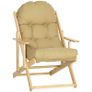 Accent chair, Recliner, Adjustable backrest, Beech wood frame, up to 120 kg, Brown Image 2