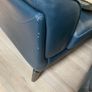 sofa 2 seater  navy leather couch Image 3