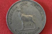 1 Shilling coin from the Federation of Rhodesia and Nyasaland 1957