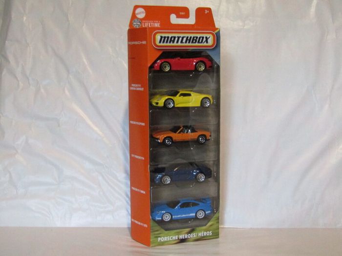 Matchbox Mattel Mbx Porsche Heroes 5 Pack Assortment Brand New Sealed
