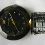 18k Gold Plated Vintage Dimpax Crystal Blue Glass Ladies Quartz Wrist Watch (some Scratches On The Crystal) Image 5