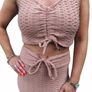 Beige set Tik tok leggins and top Image 5