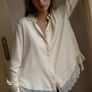 Zara satin shirt with lace cream size S Image 2