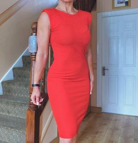 Red Bodycon Dress, size 10 NEW LOK