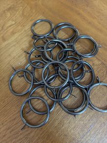 Metal Pole Rings chrome x 24
